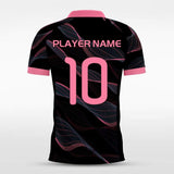 Black and Pink Men Soccer Jersey