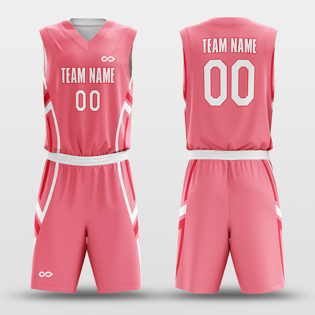 Pink&WhiteReversible Basketball Set