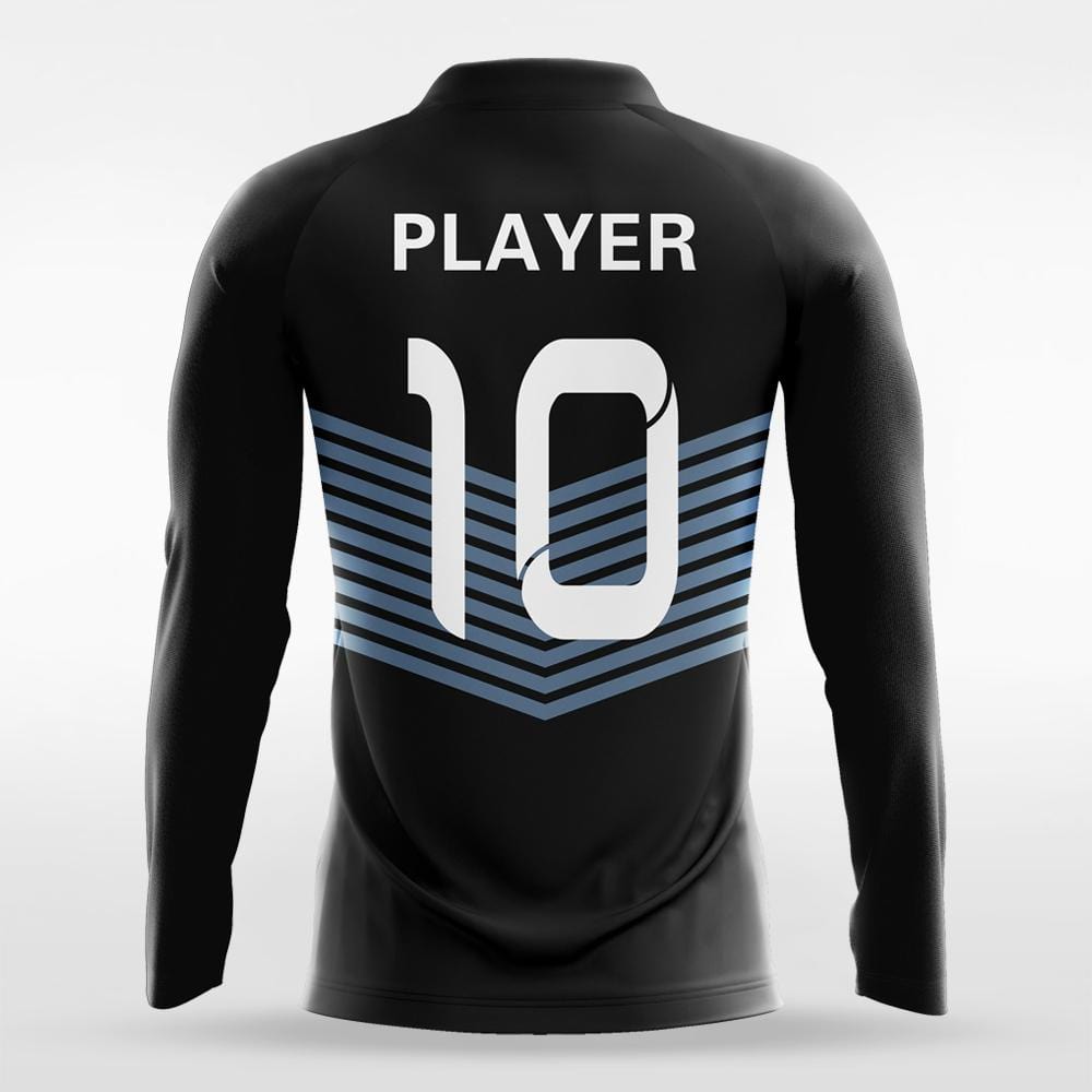 Custom Black Long Sleeve Soccer Jersey