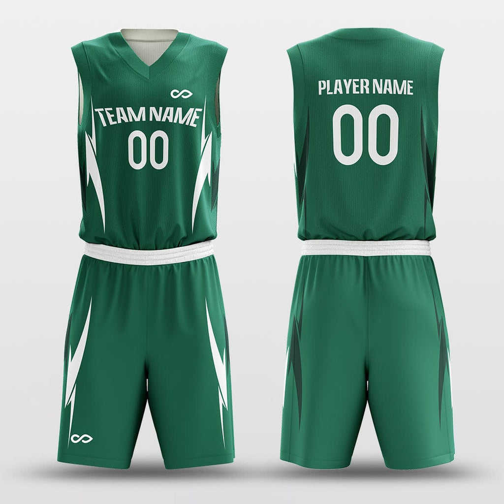 Green&WhiteReversible Basketball Set