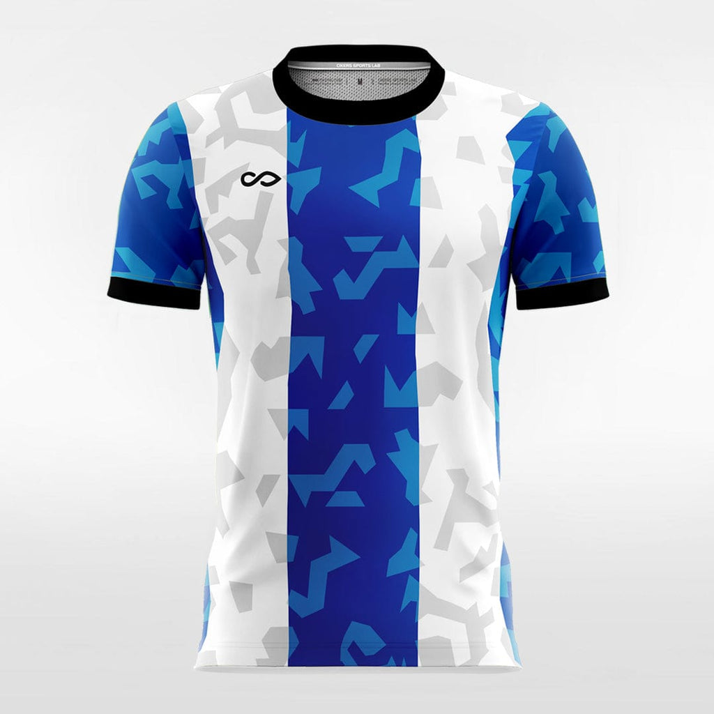 Blue & White Pattaya Soccer Jersey