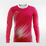Pink Long Sleeve Soccer Jersey Design