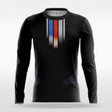Black Long Sleeve Soccer Jersey Design