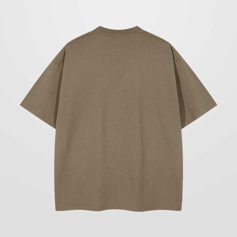Sand Color 190GSM Heavyweight T-Shirt Print Design 