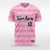 Pink Button Down Baseball Jersey