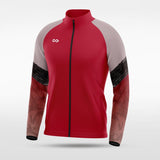 Red Embrace Splash Full-Zip Jacket Design