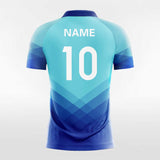 Cyan&Blue Custom Soccer Uniform