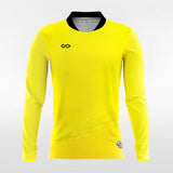 Custom Yellow Long Sleeve Soccer Jersey
