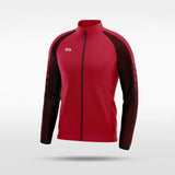 Red Embrace Wind Stopper Customized Full-Zip Jacket Design