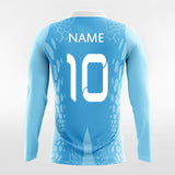 Sky Blue Long Sleeve Soccer Jersey Design