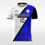 White and Blue Cliff Soccer Jersey
