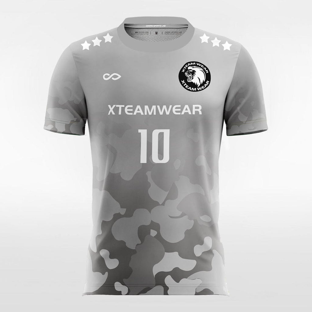 Grey Camouflage Soccer Jersey