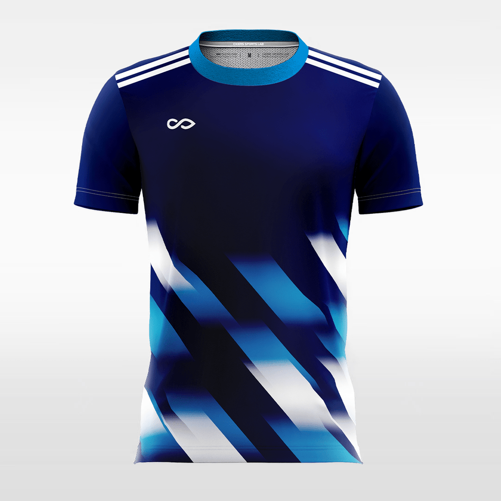 Navy Blue Soccer Jerseys Customized  Logo