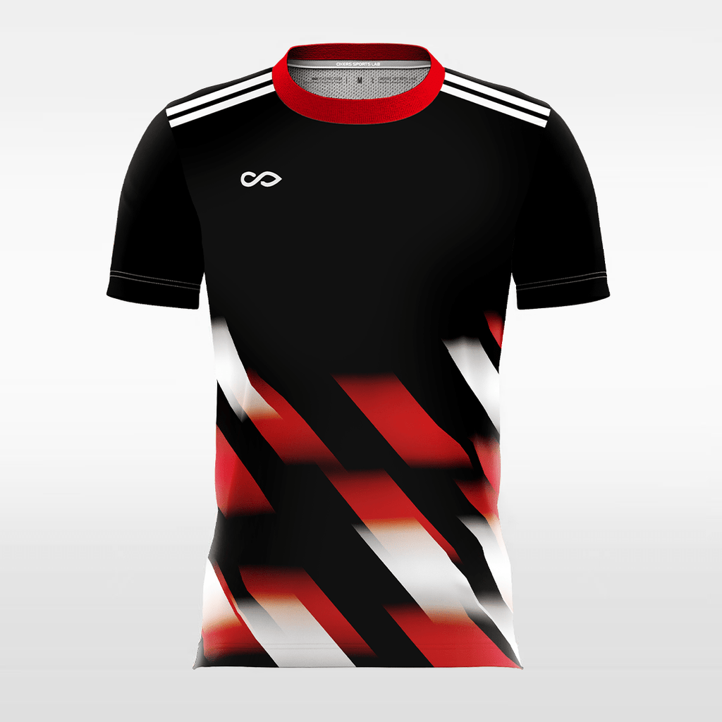 Customized Red and Black Soccer Jerseys Design