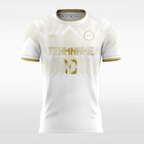 Custom White Gold Soccer Jersey