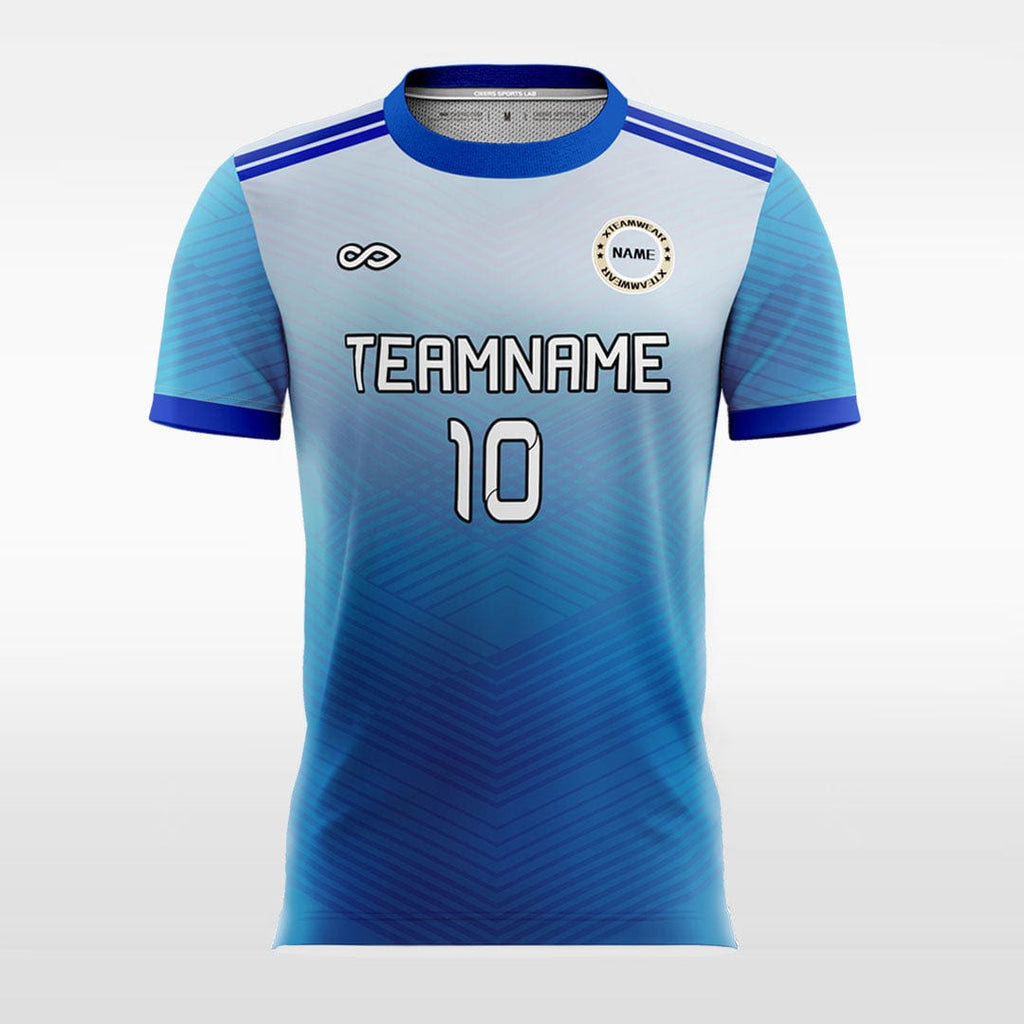 Custom Blue Gradient Sublimated Soccer Jersey