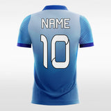 Custom Blue Gradient Sublimated Soccer Jersey Design