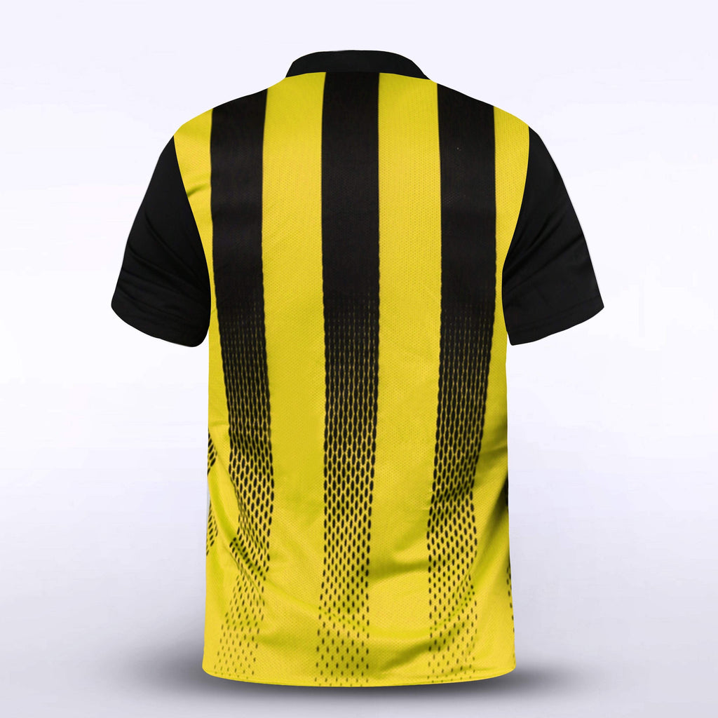 Yellow Stripe Soccer Jersey Design