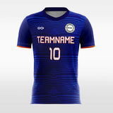 Customized Navy Blue Men's Sublimated Soccer Jersey