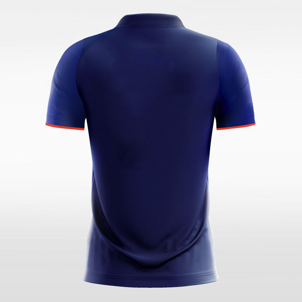Navy Blue Stripe Sublimated Soccer Jersey Design