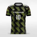 Black & Green Retro Soccer Jersey