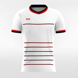 Custom White Stripe Sublimated Soccer Jerseys