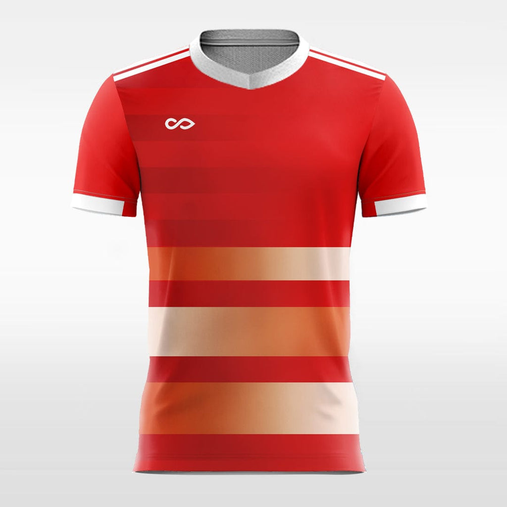 Custom Red Stripe Team Jerseys Sublimated