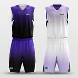 Purple Leopard Sublimated Basketball Set Design