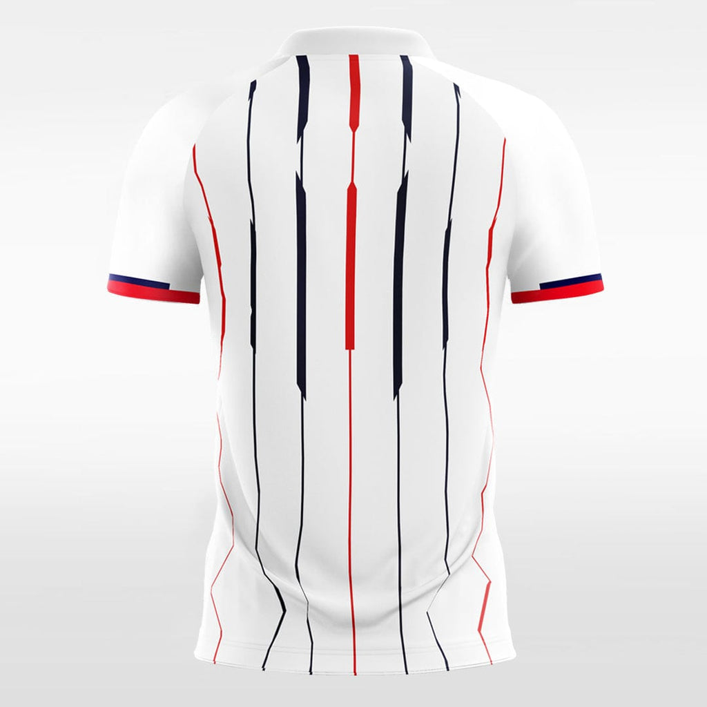 White Men's Sublimated Soccer Jersey Design