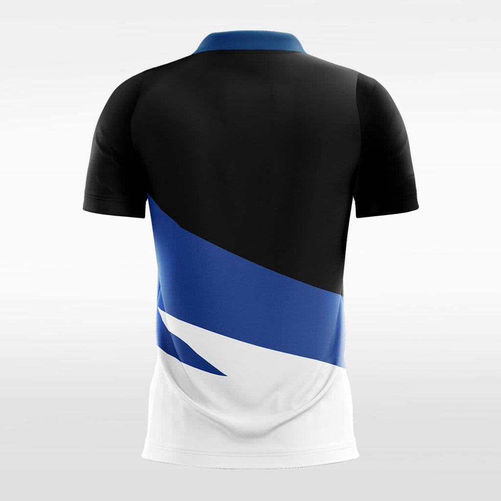 Custom Black Blue Men's Sublimated Soccer Jersey