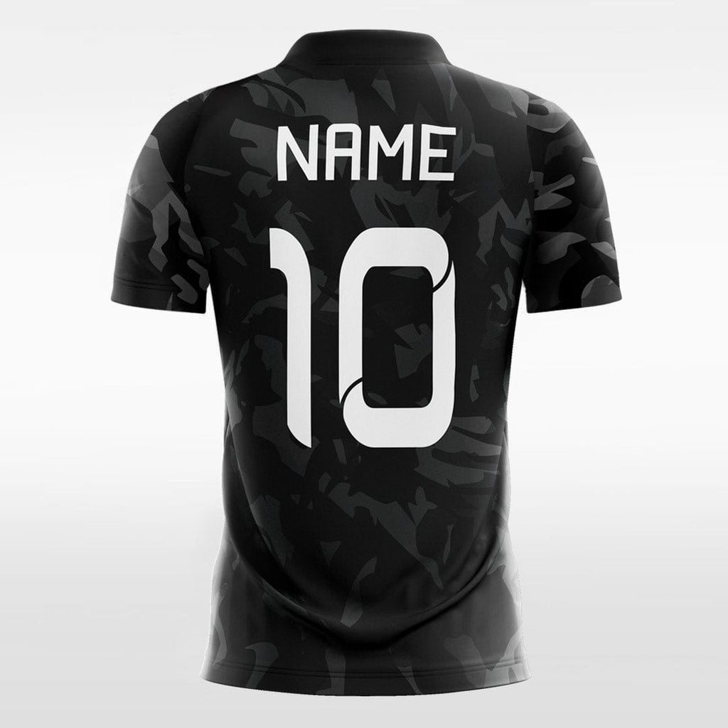 Customized Black Sublimated Soccer Jersey