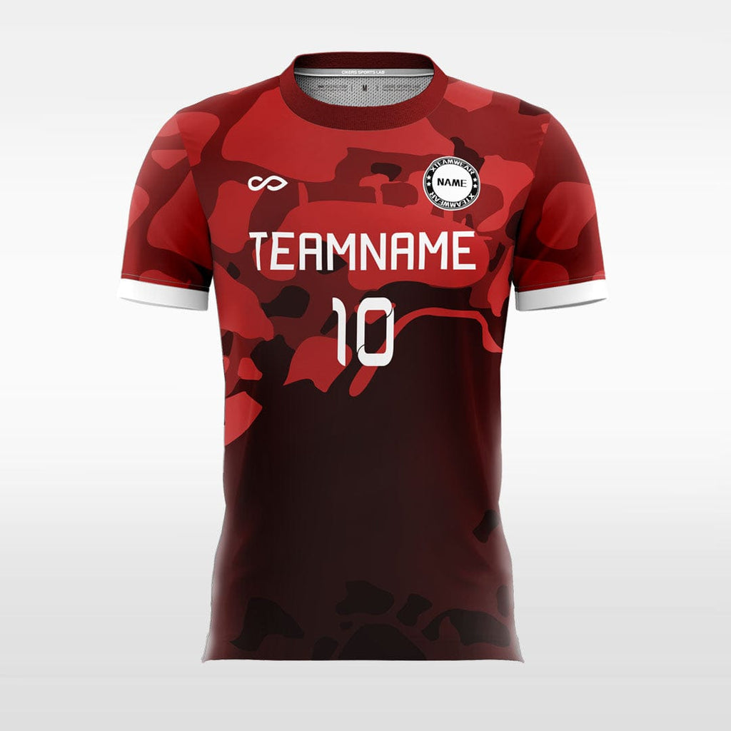 Red Camouflage 2 Soccer Jersey
