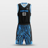 Zebra Stripe Custom Sublimated Basketball Set