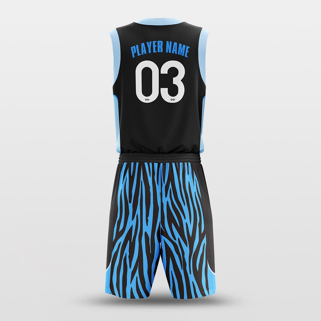 Custom Zebra Stripe Basketball Uniform