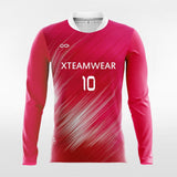 Pink Long Sleeve Soccer Jersey