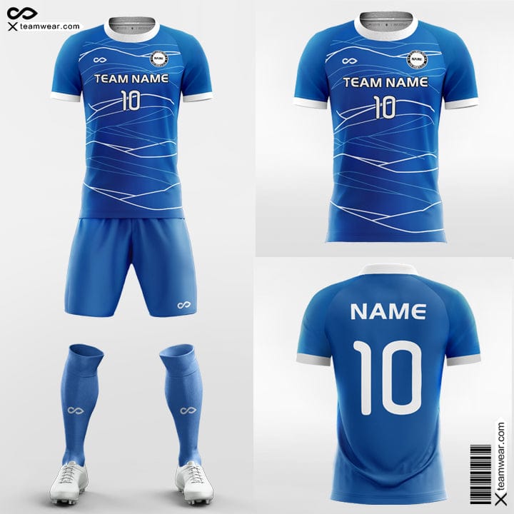 Blue Soccer Jersey Custom Design