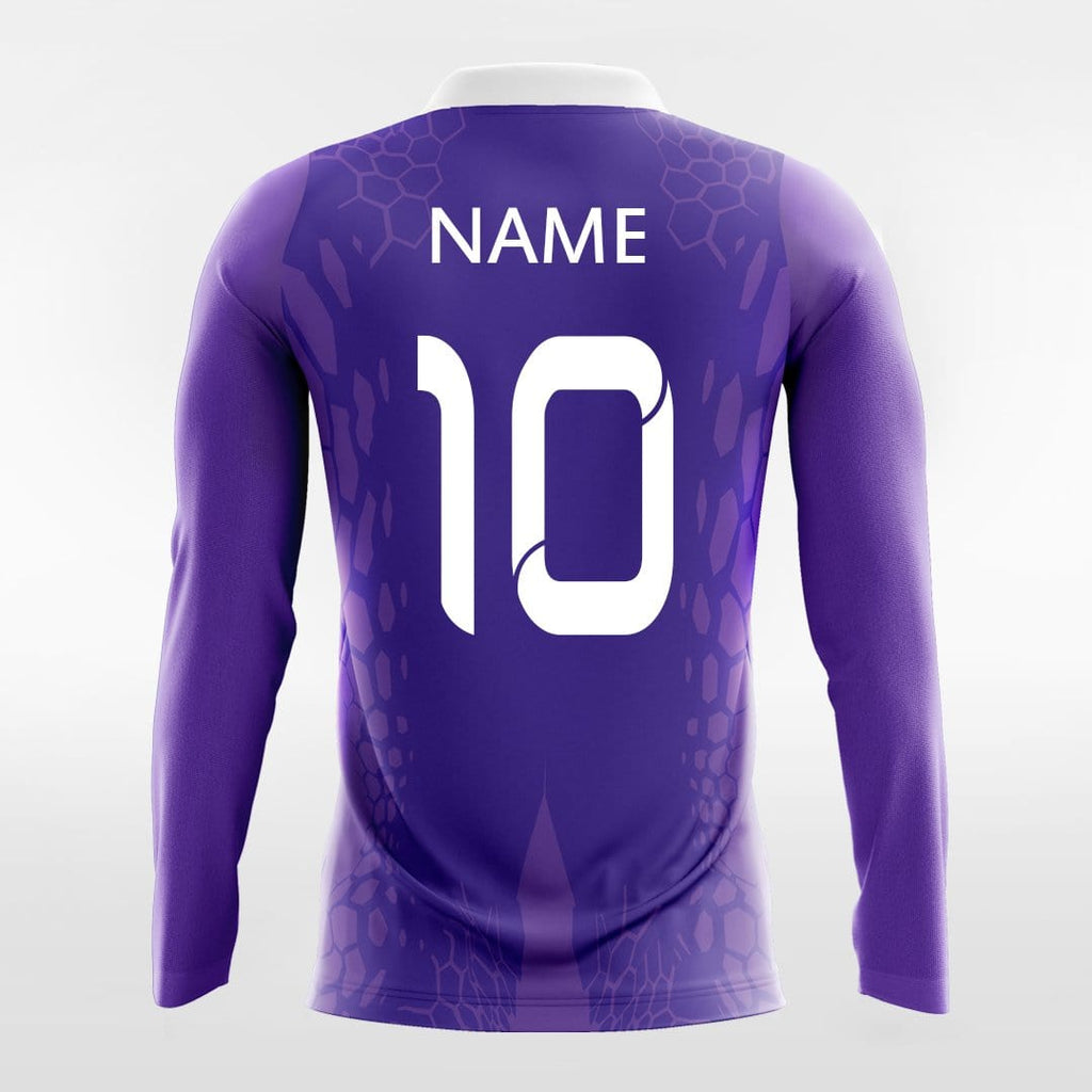 Purple Long Sleeve Soccer Jersey Design