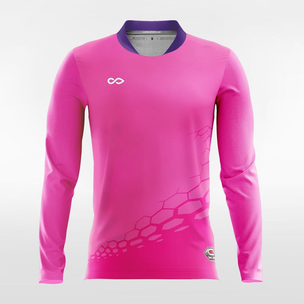 Pink Long Sleeve Soccer Jersey Design