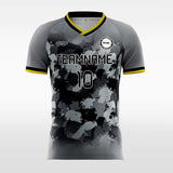 Black and Gray Mottle Soccer Jersey