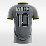 Custom Black and Gray Men's Sublimated Soccer Jersey