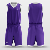 Purple White - Custom Basketball Jersey Design for Team