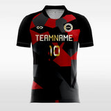 Red and black soccer jerseys