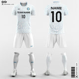 White and Blue Soccer Jerseys