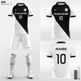 White and Black Soccer Jerseys Kit