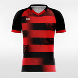 Womens Soccer Jersey Black and Red