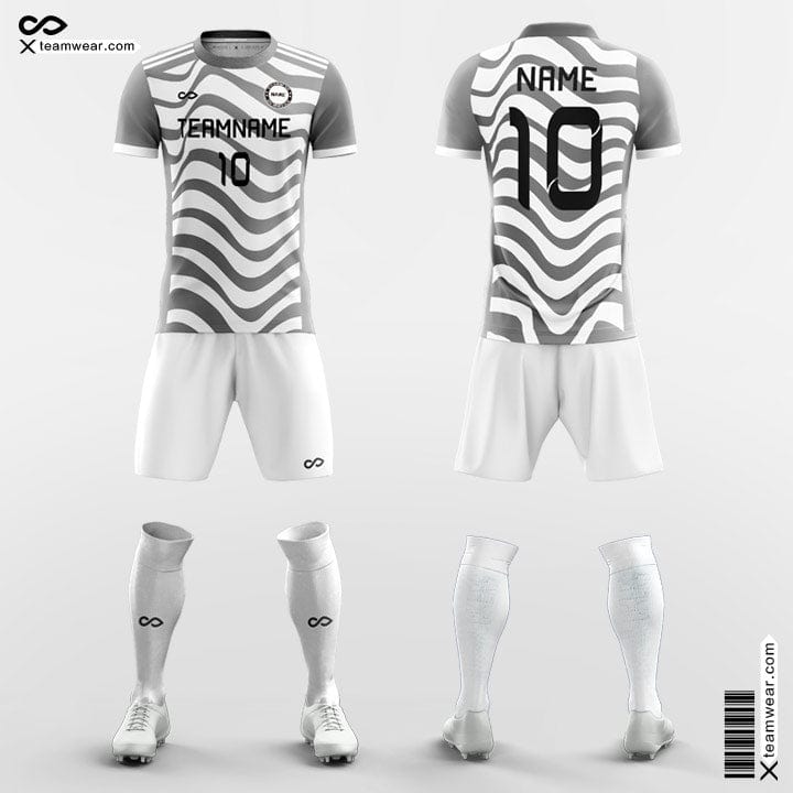Zebra Soccer Jerseys Grey and White